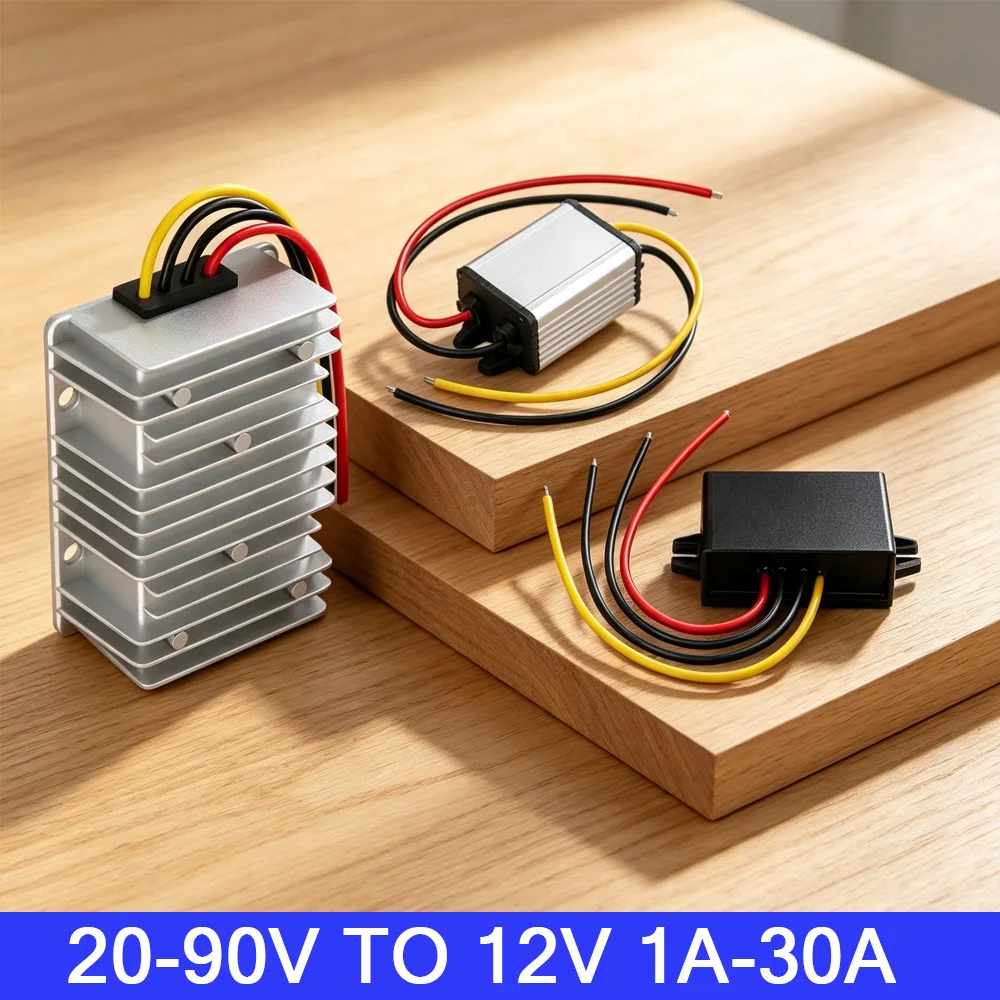 Buck Module DC 90V 80V 75V 72V 24V 36V 48V 60V To 12V 1A~30AStep-down Power Converter Voltage Regulator LED Transformer for Cars