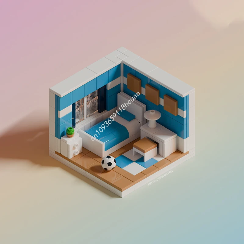 224 elementy MOC Model Sypialni Klocki Konstrukcyjne Składanie DIY Architektura Modułowe Zabawki Edukacyjne Prezenty Świąteczne