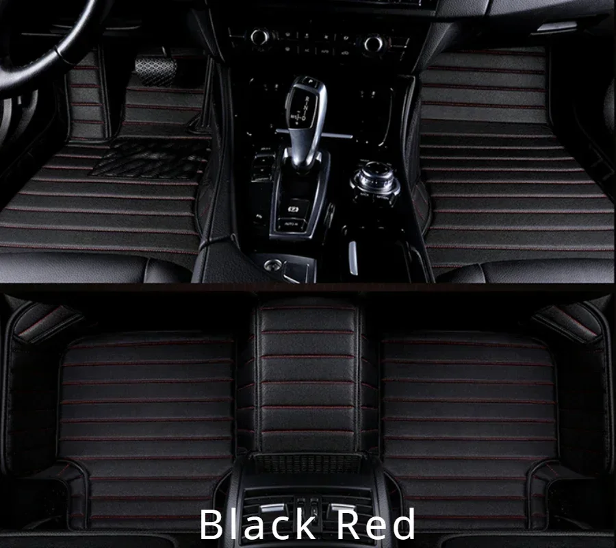 Striped Pu Leather 3D Car Floor Mat for BMW X5 E53 1999-2006 E70 F15 G05 2018-2023 ix 2023 Interior Car Accessories Carpet