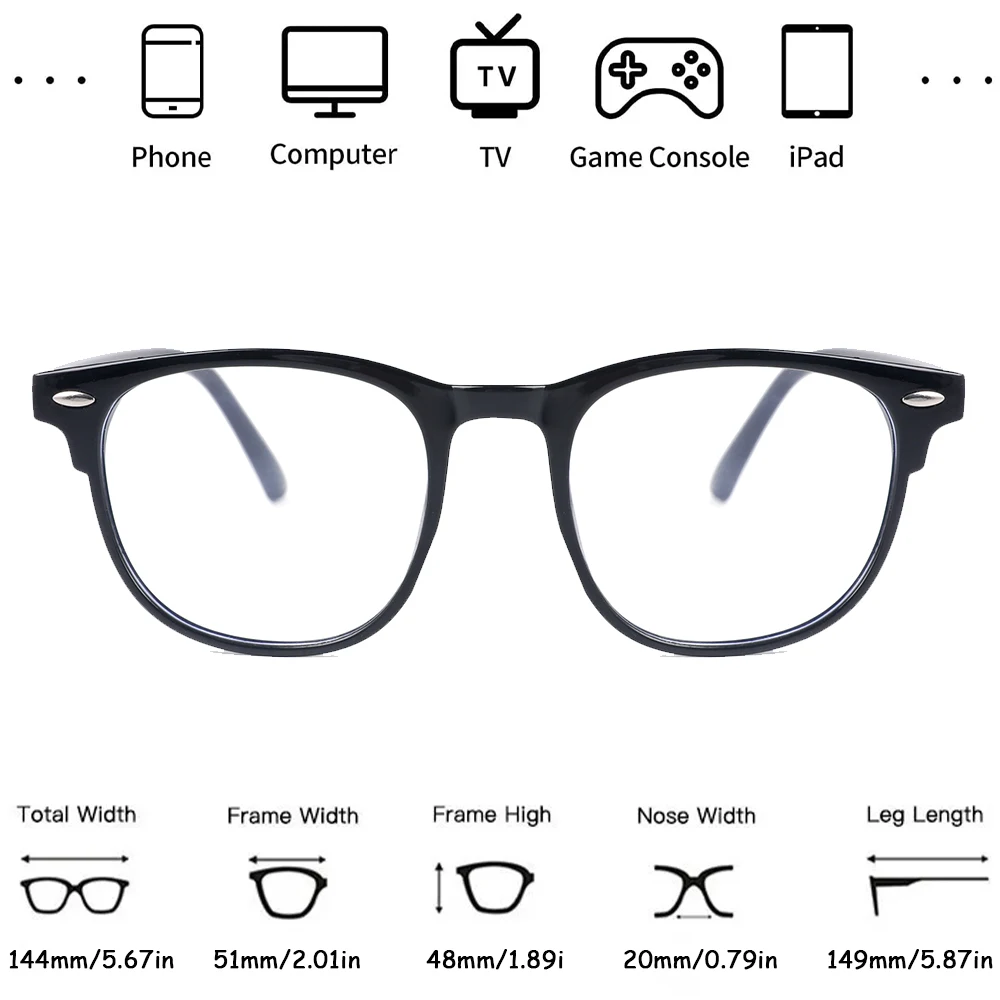 Computer Glasses for Women Men Fashion Women\'s Anti Blue Light Glasses Simple Style High Clarity Eye Protection Eyewear