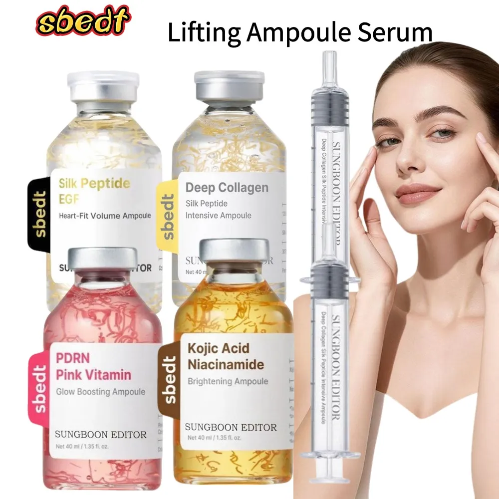 Image of Lifting Ampullen-Serum 40ml Set Hautpflege-Essenz Seidenpeptid Kojisäure Niacinamid Kollagen Vitamin Anti-Falten Feuchtigkeitsspendend