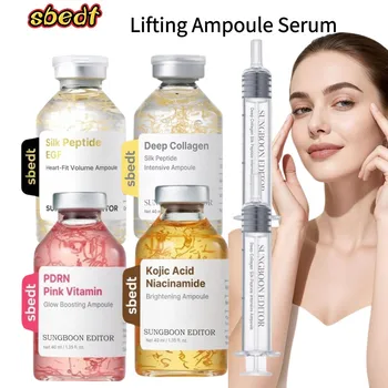 Lifting Ampoule Serum 40ml Set Skin Care Essence Silk Peptide Kojic Acid Niacinamide…