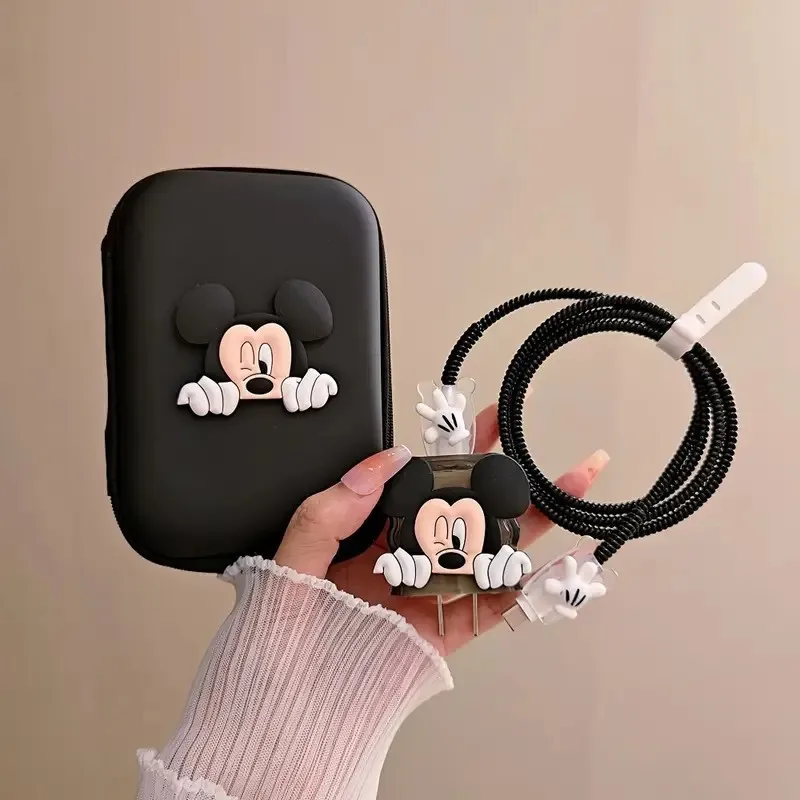 

Cable Protector for iPhone / iPad 18W/20W Charger Protector Case 3D Cartoon Mickey Cable Management Phone Wire Cord Organizers