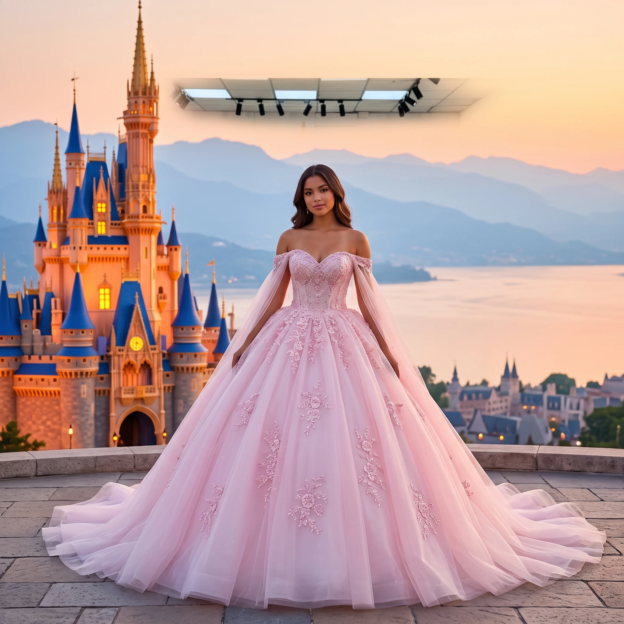 Ball Gown Quinceanera Dress for Women Tulle Lace Customized Strapless Lace Up Sequins Made To Order vestido de 15 quinceañeras