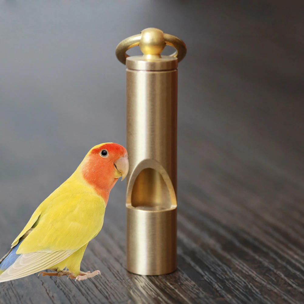 

Bird Brass Ultrasonic Training Whistle Portable Outdoor Scratch-proof Emergency Whistle For Pigeon Parrot Pet Products