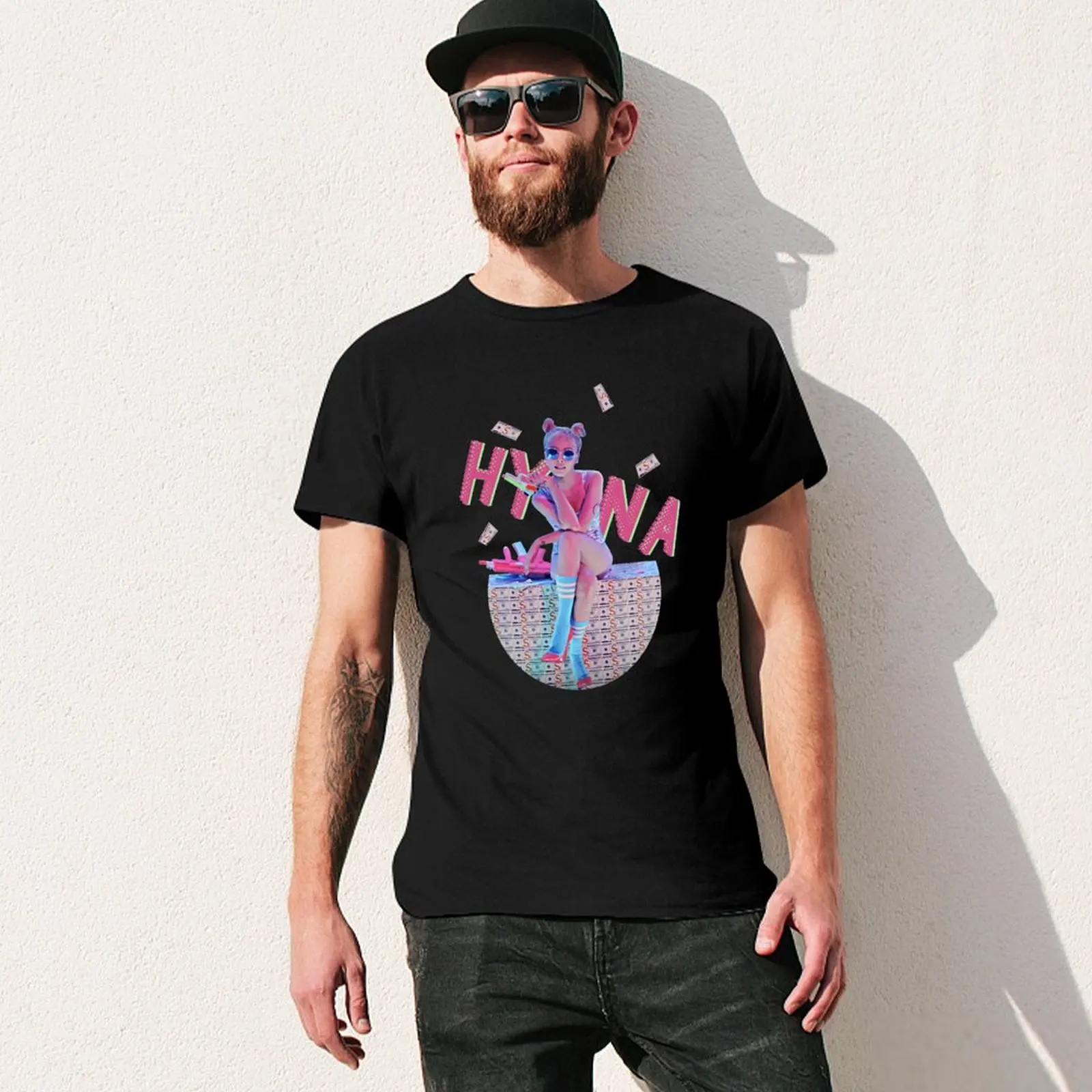 HYUNA T-Shirt anime tshirt baggy shirts black t-shirts for men image 3