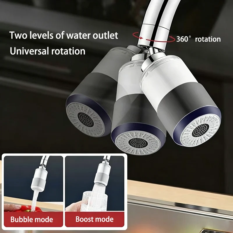 Two-speed Faucet Filter Mouth Kitchen Universal Anti-splash Head Extender Dechlorination Water Purifier