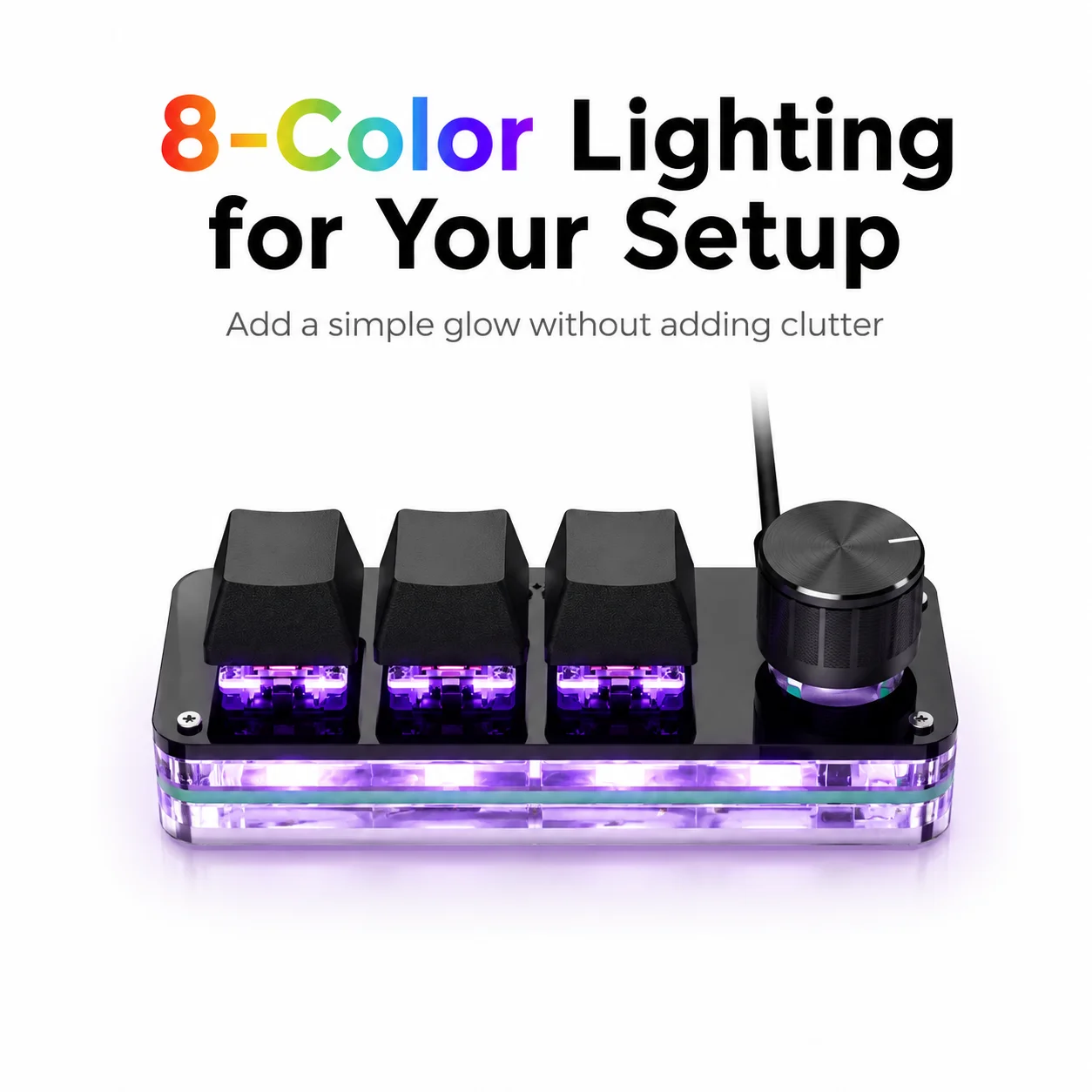 Macropad Macro Programming Keyboard RGB Mini Hot Swap Gaming Custom Knob Keypads Red Switch 3 Keys Knob For Photoshop Multimedia image 6
