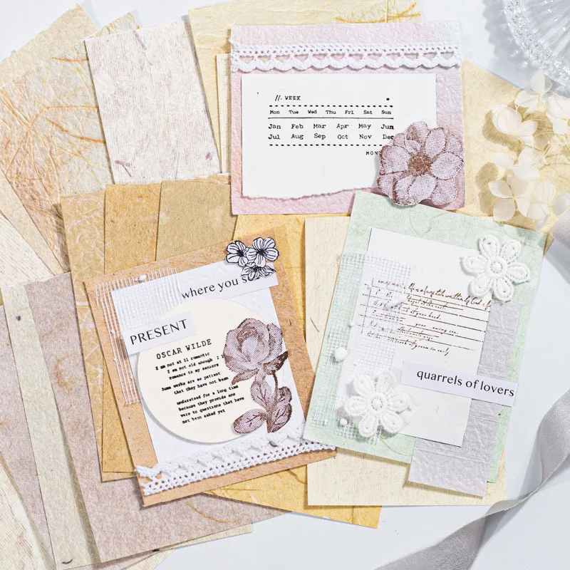 30 pcs/pack Special paper ledger Decorative collage Hand Account Junk Journal Supplies Craft Supplies Scrapbooking Material