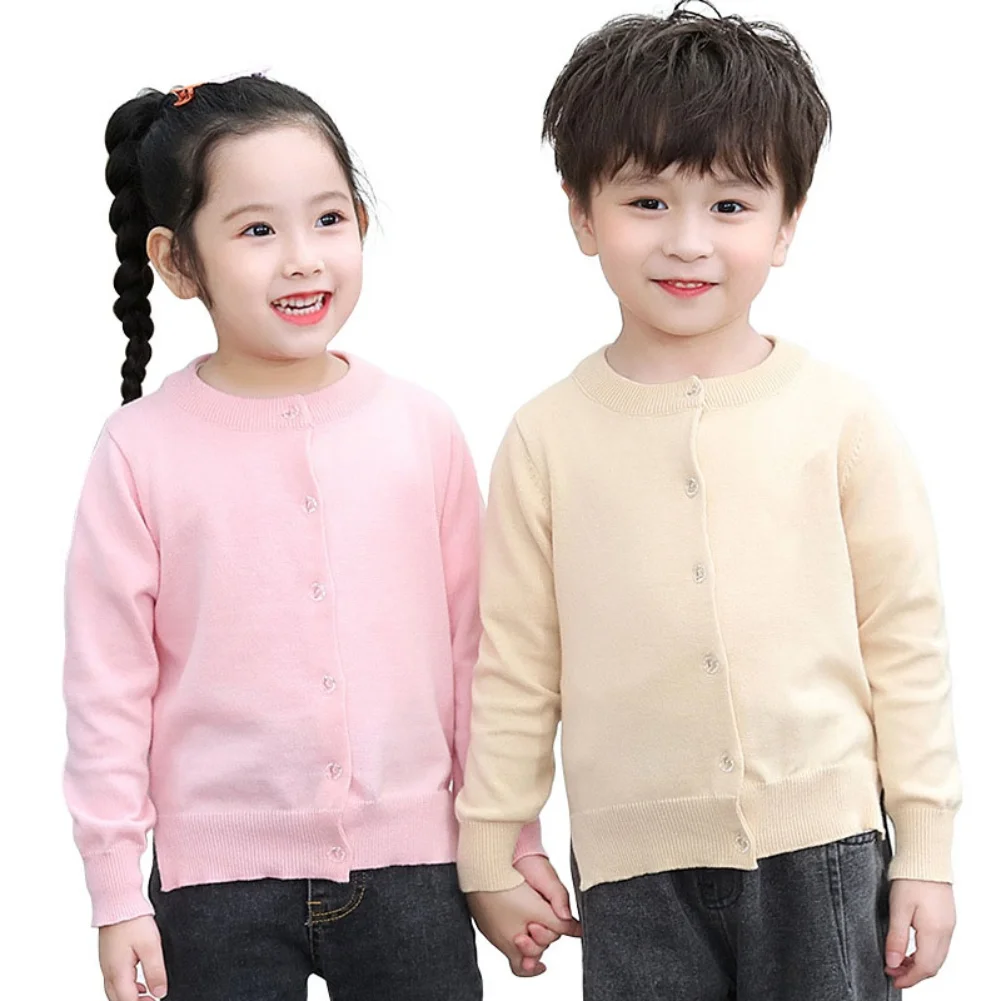 

Autumn Winter Kids Boys Girls Cardigan Sweaters Toddler Newborn Solid Cotton Knitwear Jacket Children Knitted Kids Sweaters