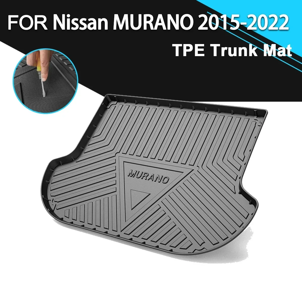 

Car Rear Trunk Cover Mat Non-Slip Waterproof Rubber TPE Cargo Liner Accessories For Nissan MURANO 2015-2022