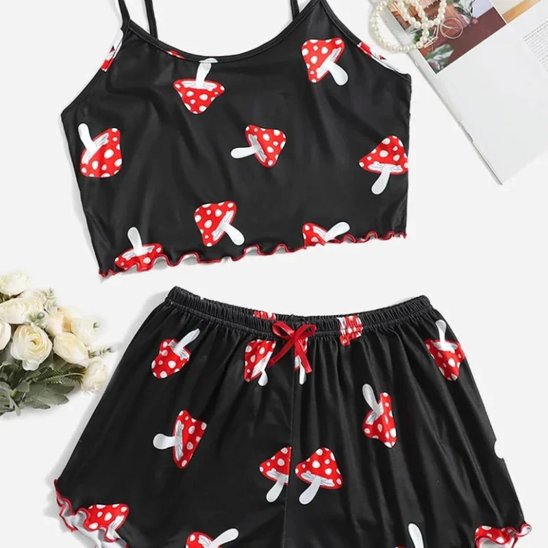 Pajama Pants Set Women's Clothing Homewear Summer Sexy Suspenders Comfortable Leisure Fashionable Breathable Loose Large Size