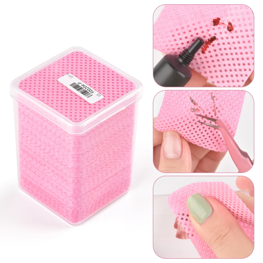 Kads Pluisvrije Nagellakverwijderaar Katoenen Doekjes Nail Art Reiniging Katoenen Uv Gel Tips Verwijderaar Afvegen Pad Servetten Manicure Tool