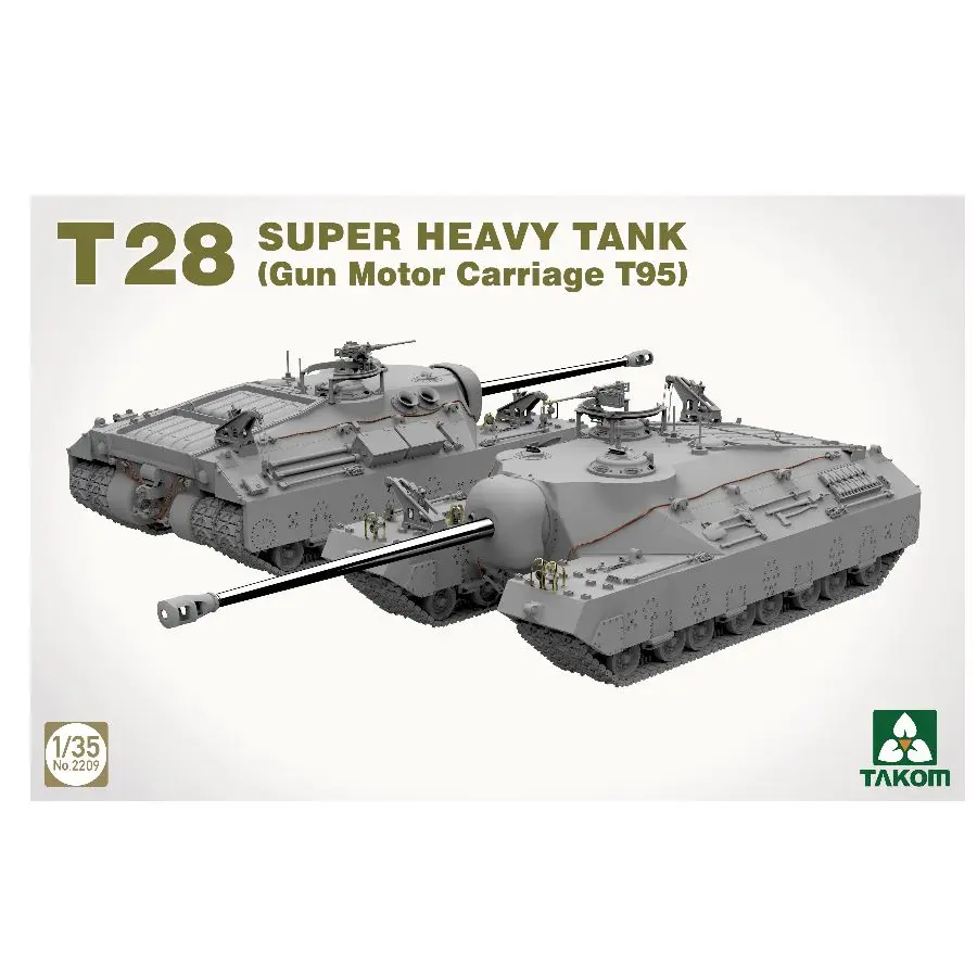 T28 Super Heavy Tank TAKOM 2209 1/35 (Gun Motor Carriage T95) Assembly Model Kit