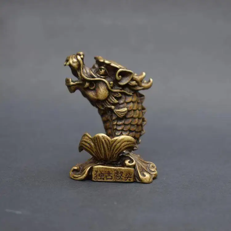 Brass god beast dragon living nine children chi kiss chi kiss chiwen desk furniture decoration