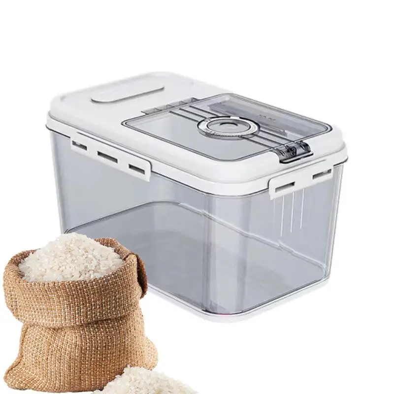 

Rice Container Insect Proof Rice Dispenser Moisture Proof Food Storage Tank Portable Grain Storage Box Kitchen Organizer