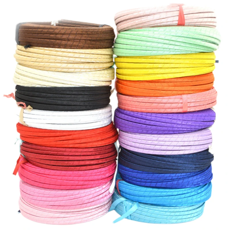 

5pcs/lot 5mm Fashion Covered Hairbands Satin Headband Hair Ribbon Hairband for Girls Kids Boutique Hair Accessories for Women