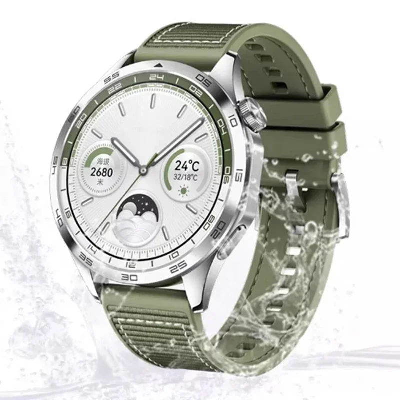 22 mm Nylon-Silikonarmband für Huawei Watch GT 4 46 mm Ersatzarmband GT2 Pro GT2e GT 3 Pro GT3 SE Offizielles Armbandgürtel