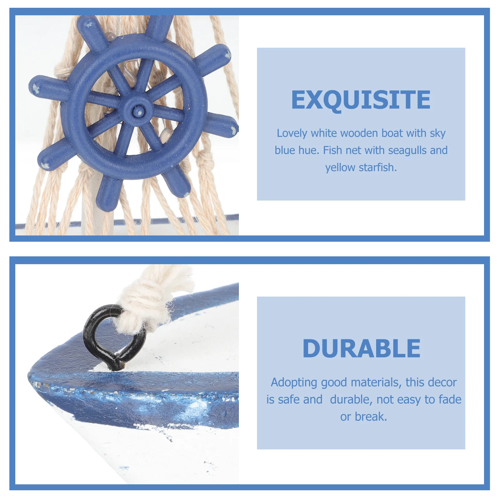 

3pcs Wooden Sailboat Ornament Mediterranean Style Boat For Home Office Desktop Decor Sailing Ship Adornment Gift