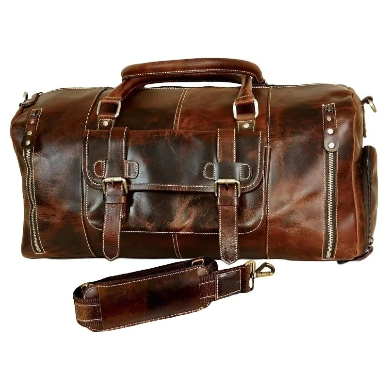 Made in Pakistan High Quality Products Fashion Genuine Leather Casual Leather Weekend Travel Leather Bags Weekend Duffel Bags