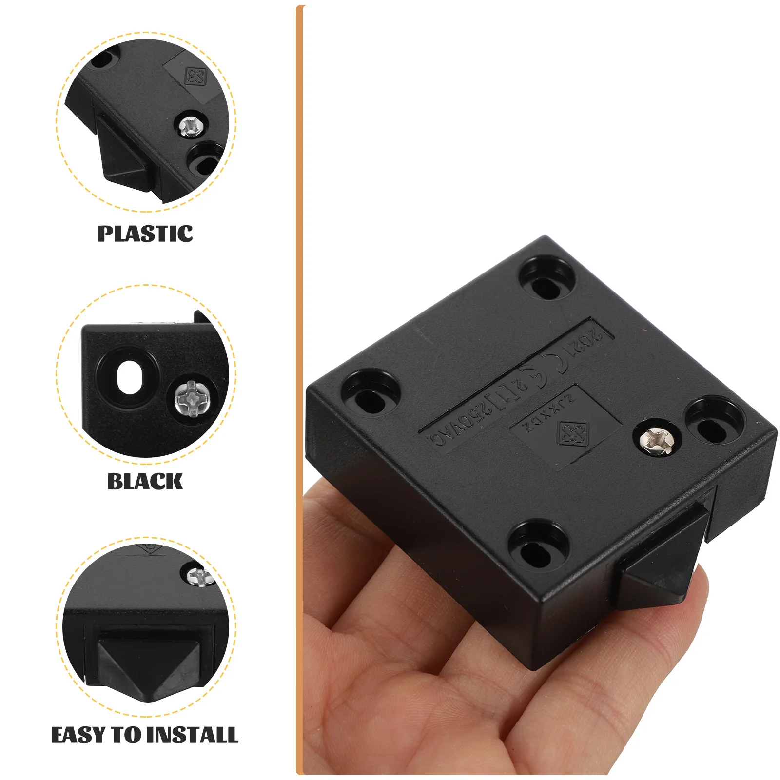 

Door Switch Wardrobe Light on Off Auto Reset Cabinet Electrical Light Wear Resistant Rust Proof Flame Retardant Durable