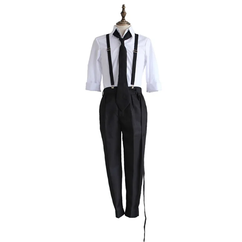 NEW Bungo Stray Dogs Atsushi Nakajima costumi Cosplay camicie pantaloni Tie guanti Set abbigliamento Anime