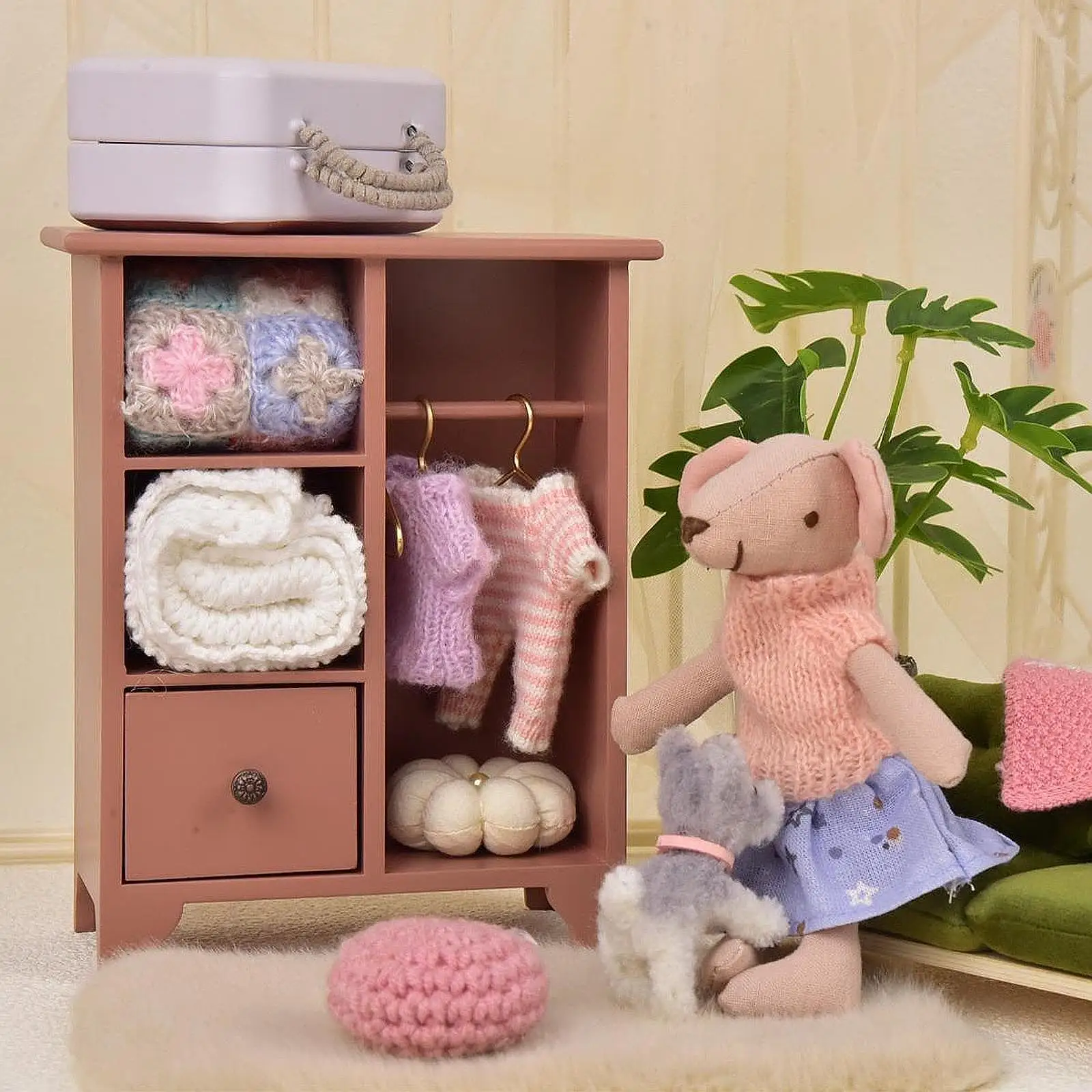 Armoire pour maison de poupée, accessoire de bricolage, meubles miniatures pour jeu de rôle, cadeau, bricolage, 1/12