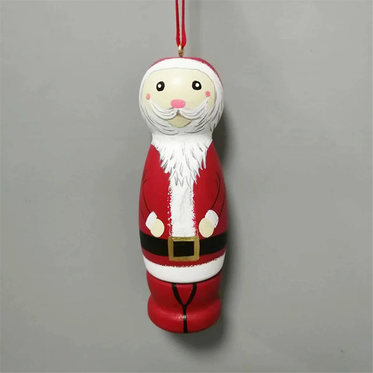 Nuevo divertido colgante de Papá Noel, adornos navideños, decoraciones para árboles de Navidad, divertido Papá Noel de pie de madera B