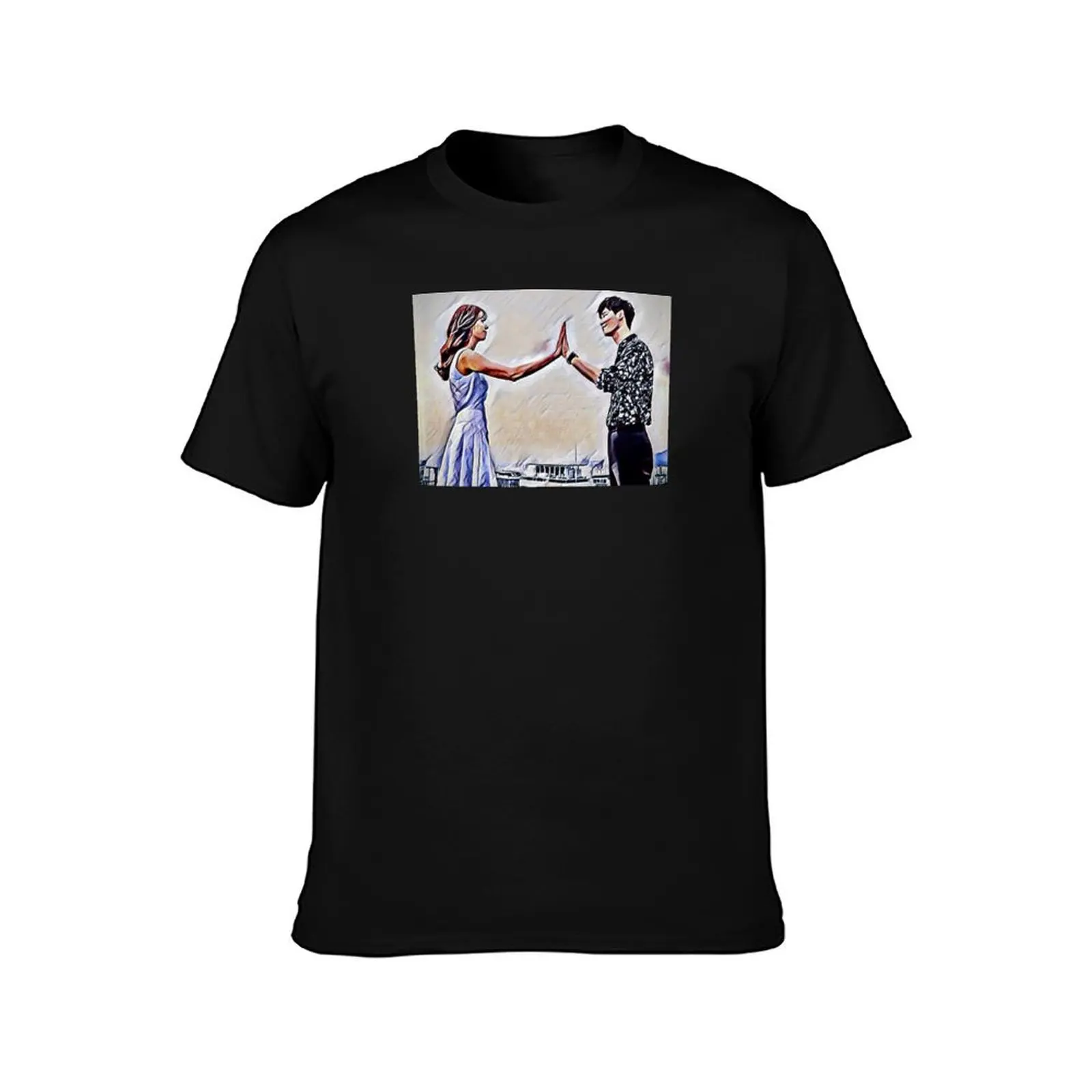 Kang Cheol and Oh Yeon Joo T-Shirt Basic Solid Color Short Sleeve Cotton Top T-Shirt
