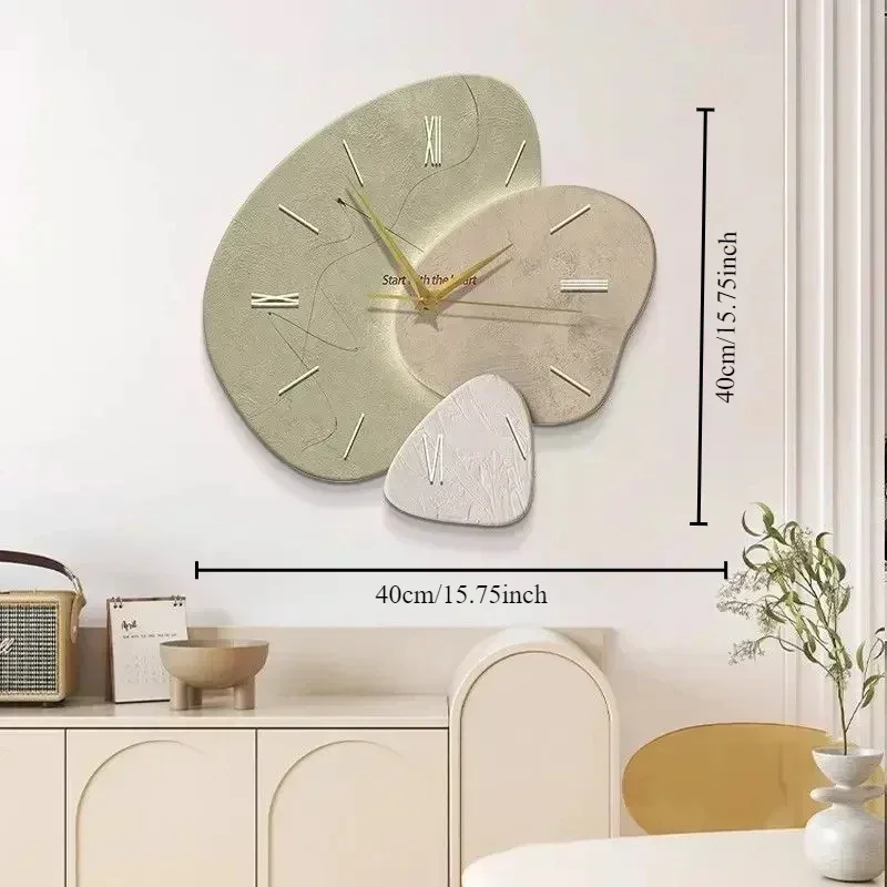 35CM/40CM Irregular Wall Clock Living Room Family Wall Clock Creative Restaurant Decoration Silent Clock Modern Simple