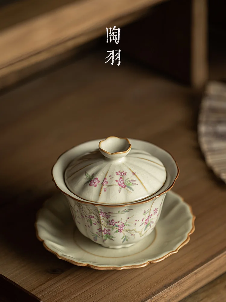 

Ruyao санкai лепестковая чашка большая искусственная кожа с крышкой защита от ожогов одинарная высококачественная искусственная кожа