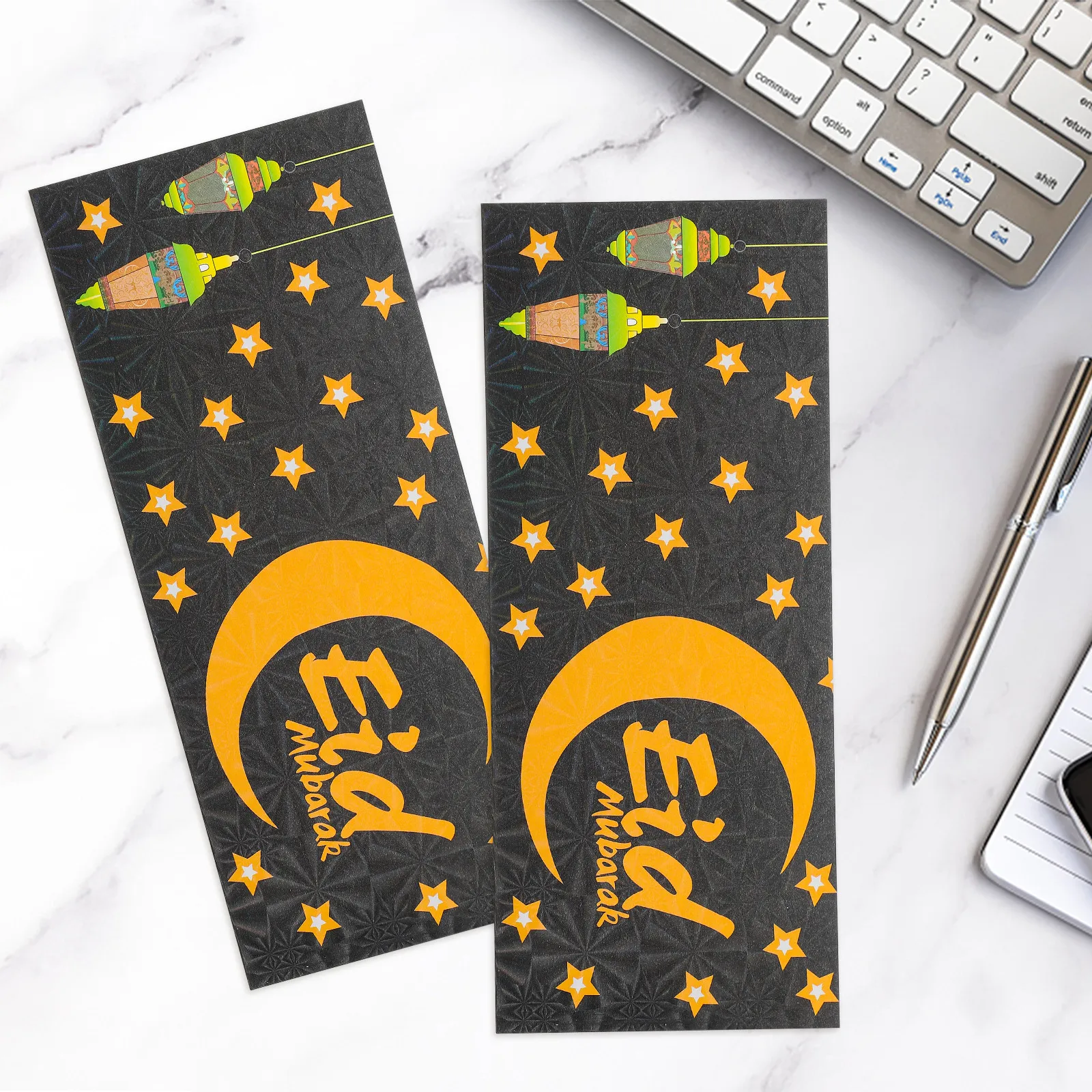 

12Pcs Eid Mubarak Envelopes Eid Paper Envelopes Festival Cash Gift Bags Ramadan Blessing Party Cards Packing Cards Envelope