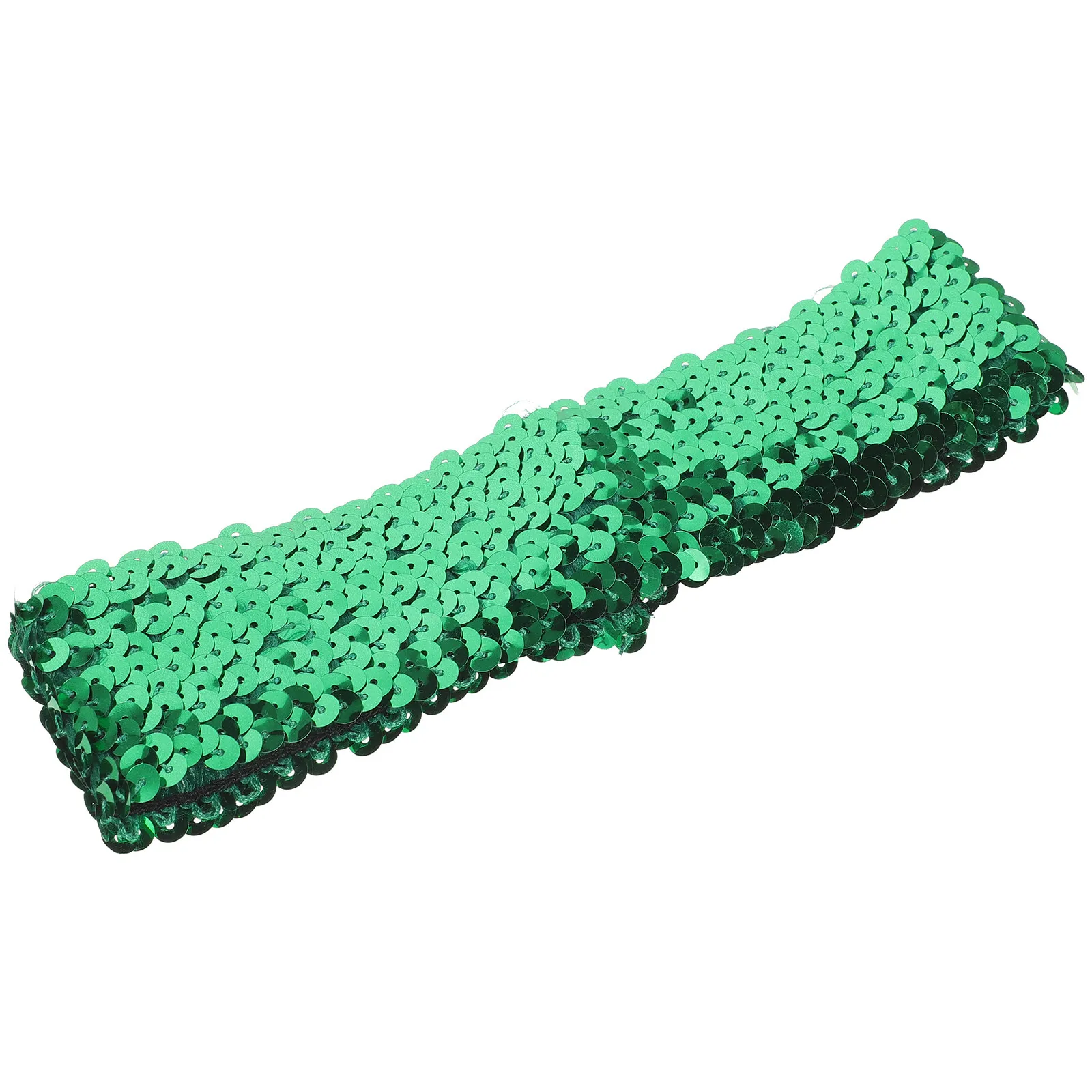 

1Pcs Elastic Sequin Headband Glitter Hairband Sports Headwear Bright Colorful for Women Birthday Festival Cosplay Green