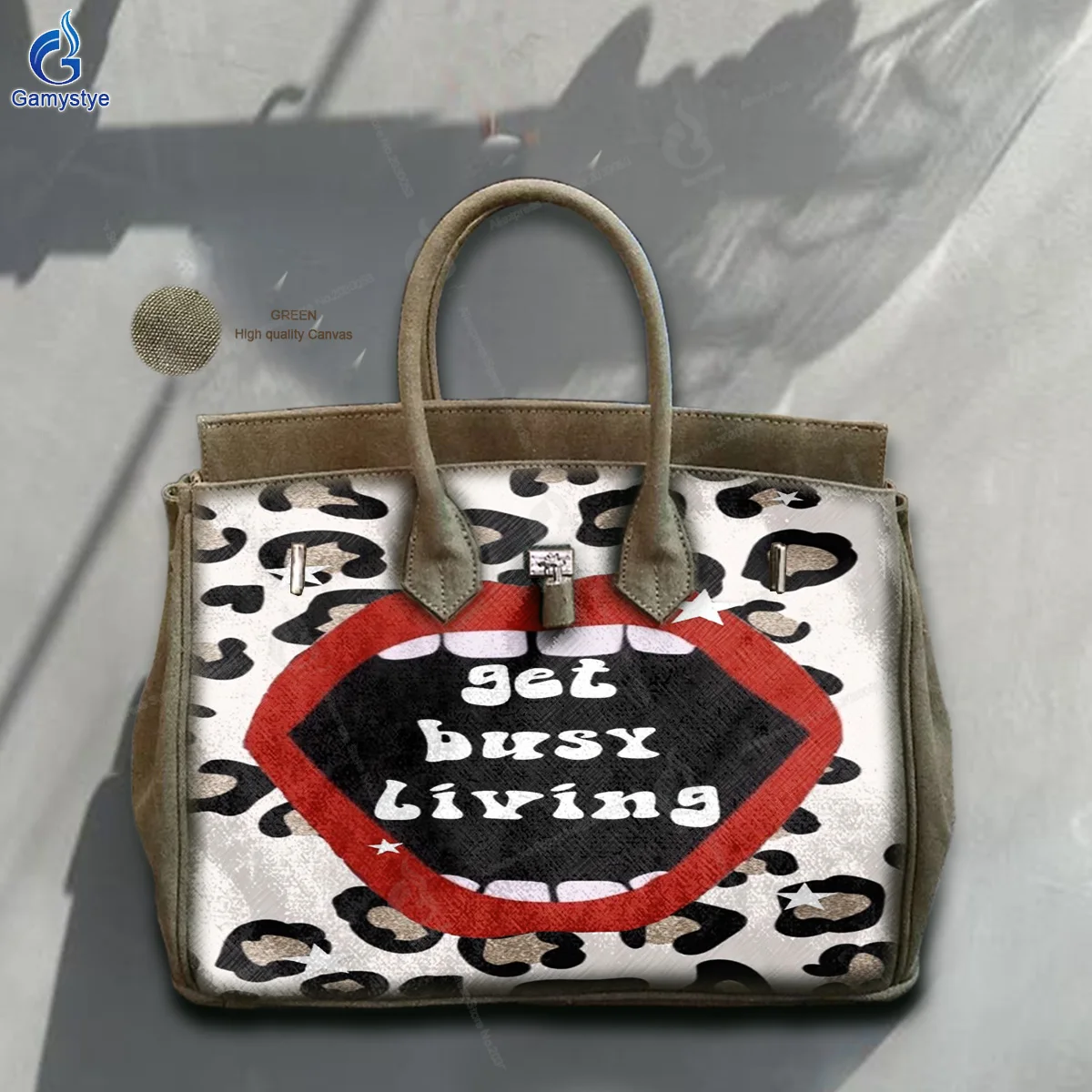 Street Artisc Hand Draw Red Lips English GET Bags Ladies purses and handbags Messenger Clutch Totes 100% Genuine Leather Vintage