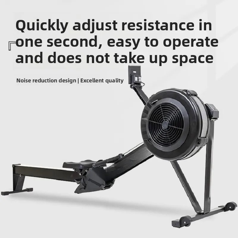 Gym Commercial Wind Resistance Rowing Machine, Foldable Smart Rowing Machine
