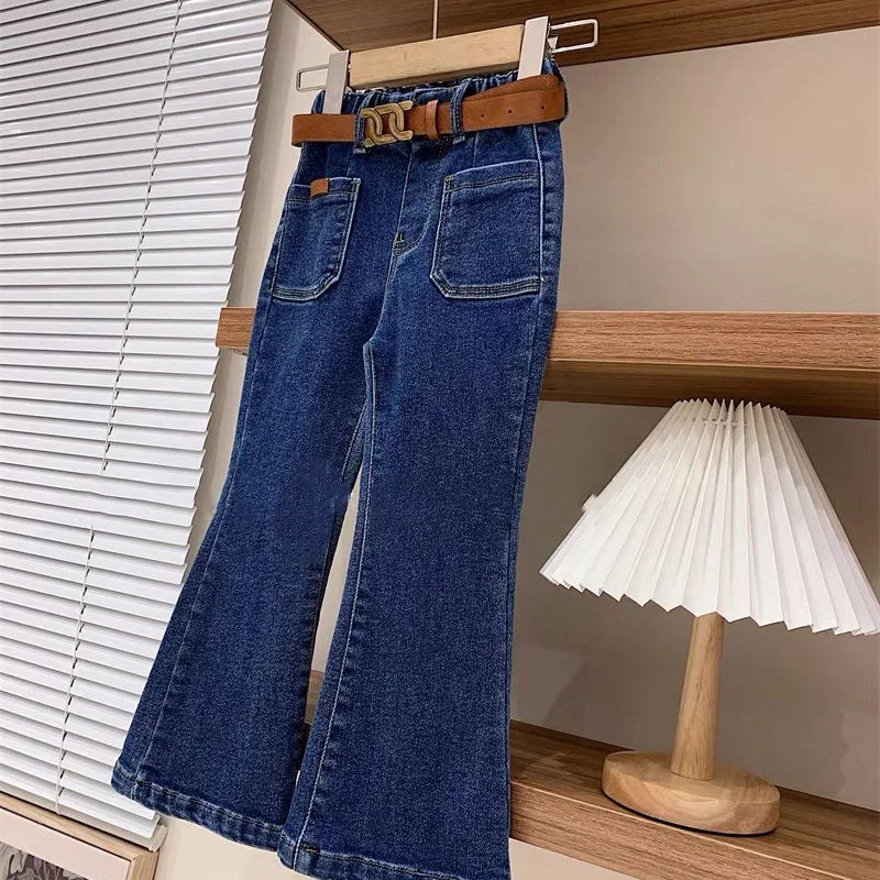 

Girls Jeans Long Trousers Kids Pants Cotton 2024 Spring Autumn Baby's Teenagers Sportswear Toddler Children's Clothing