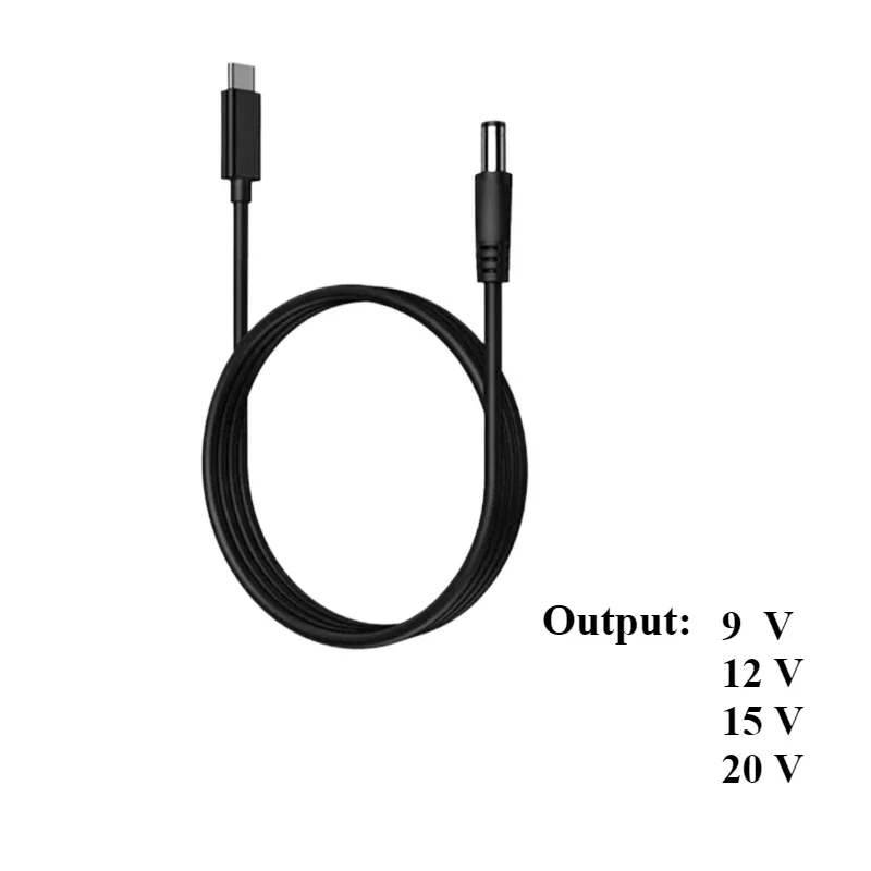 1 قطعة 5.5x2.1 مللي متر 2.5 سلك الطاقة تيار مستمر إلى C-نوع USB PD 9/12/15 فولت ، يستخدم لأجهزة التوجيه اللاسلكية ، وكاميرات التلفزيون ذات الدائرة المغلقة ، إلخ #2