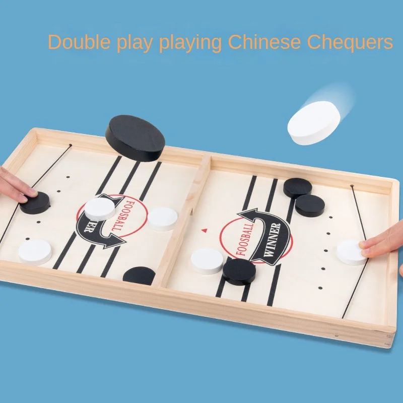 Table Hockey Game Family Table Board Games Catapult Chess Parent-child Interactive Toy Fast Sling Puck Game Ice Hockey Games