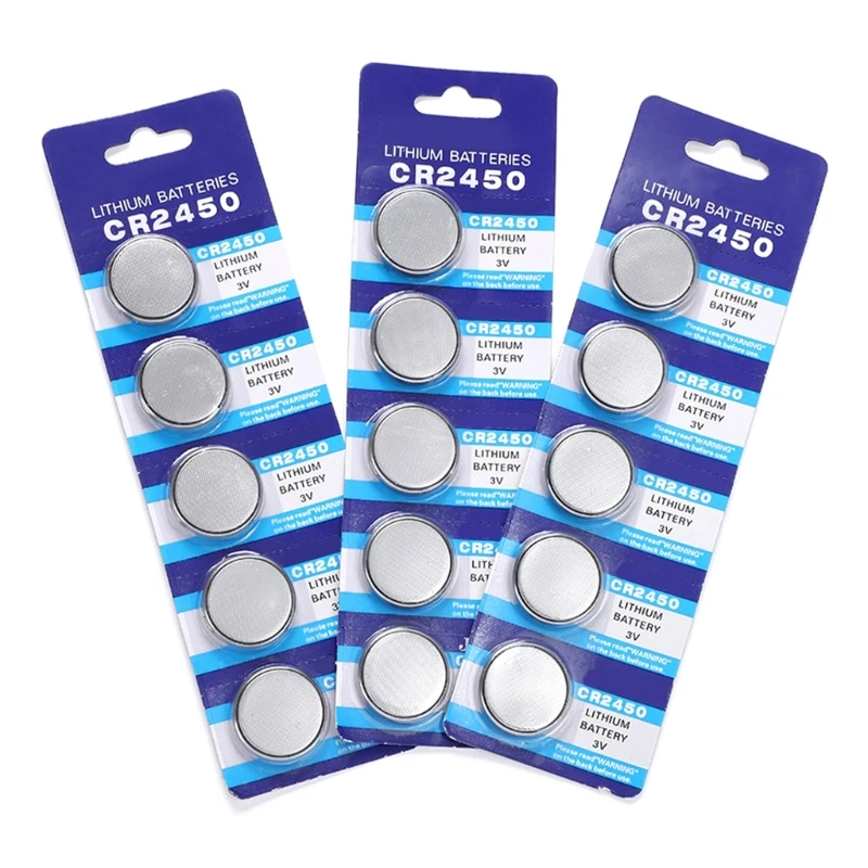 Essential CR2450 Batteries Versatile Button Cell Battery Durable Power Source High Capacity Coin Cells Battery F19E