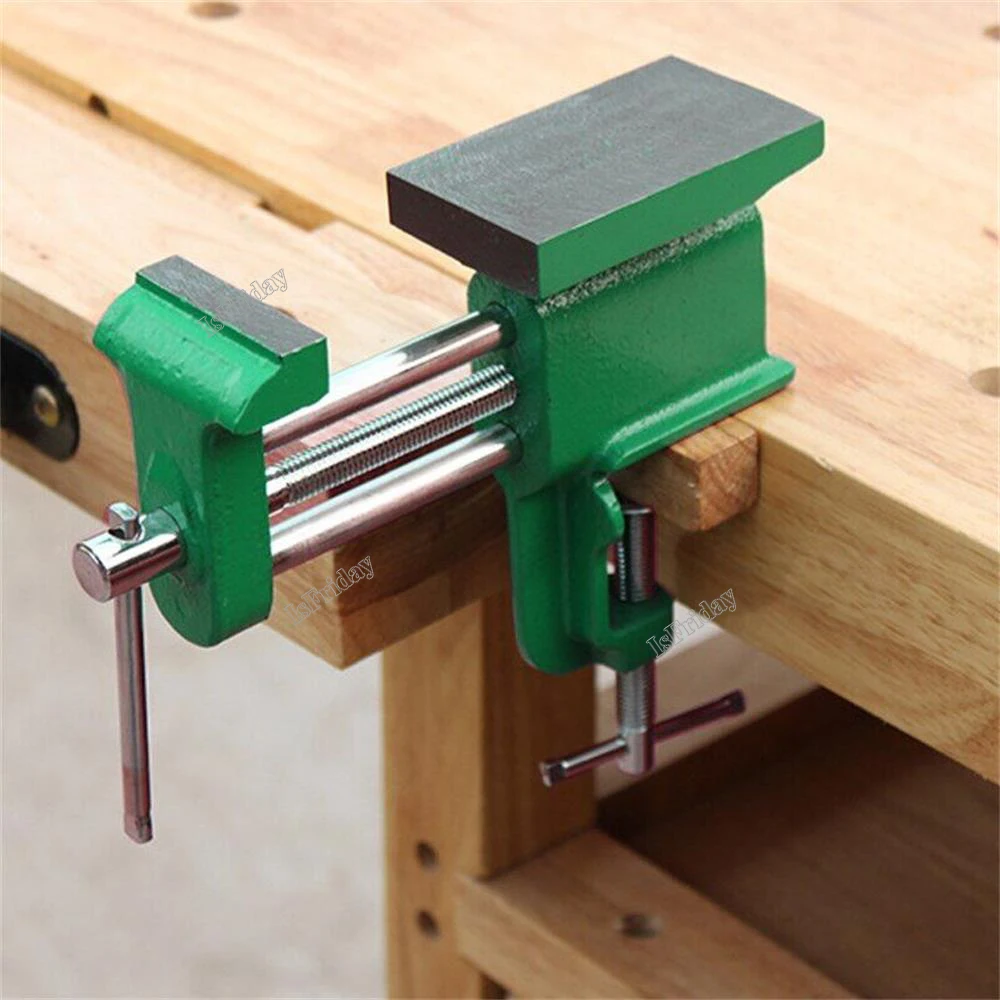 Bench Vise With Anvil Small Household Table Vise Flat Knocking Flat-Nose Pliers Multi-Functional Clamp Handmade Diy Tool