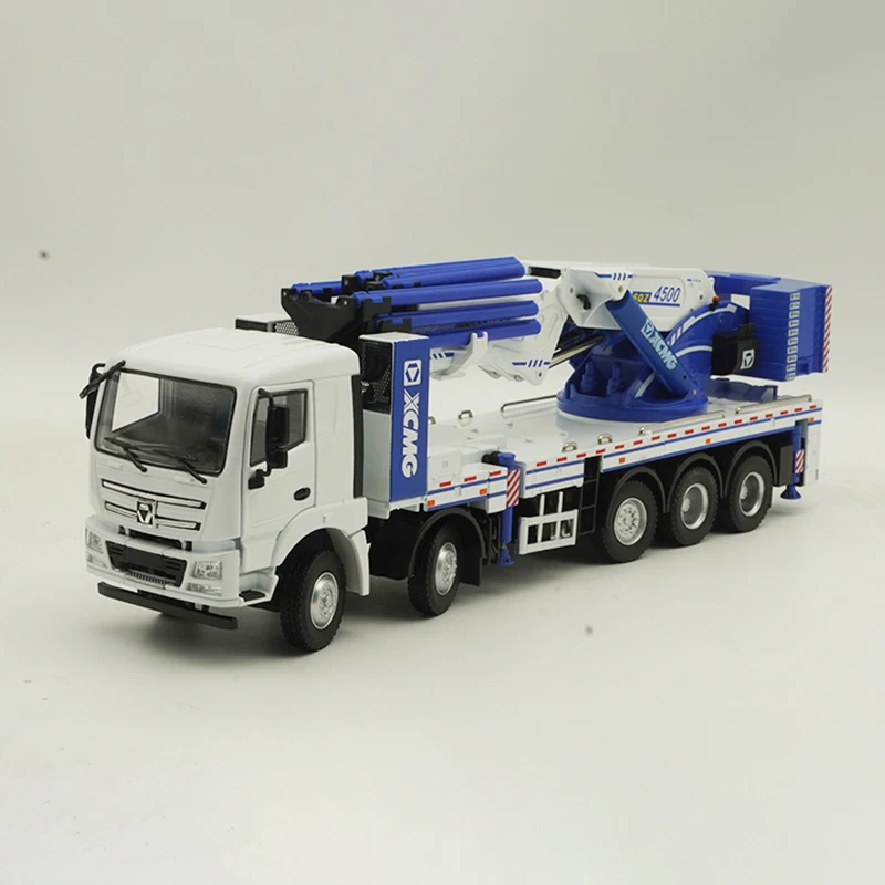 Diecast Alloy 1:35 Scale XCMG SQZ4500 Folding Arm Heavy Crane Cars Model White Adult Toys Classics Souvenir Gifts Static Display