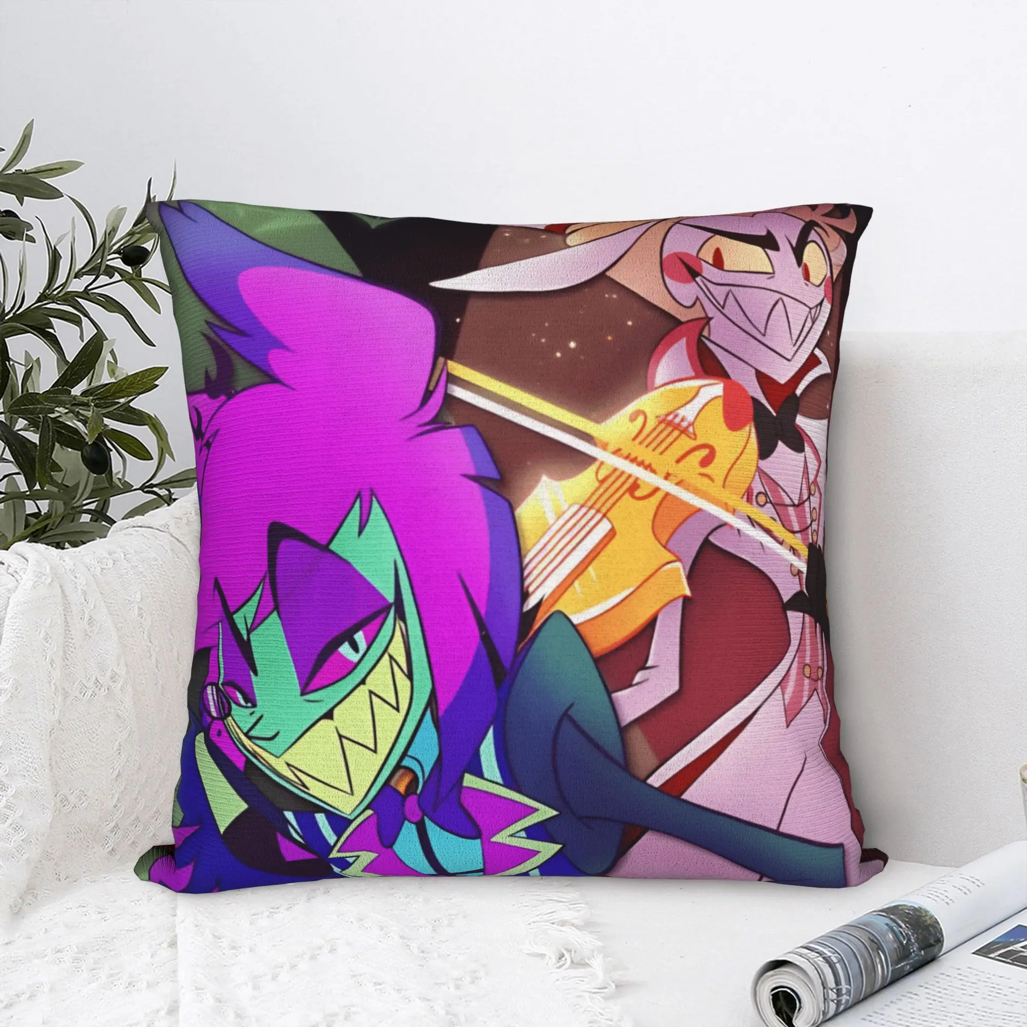 

Чехол для подушки Hell Greatest Dad Hazbining в стиле аниме, удобный чехол для подушки Kawaii, наволочка для гостиной, кровати, стула