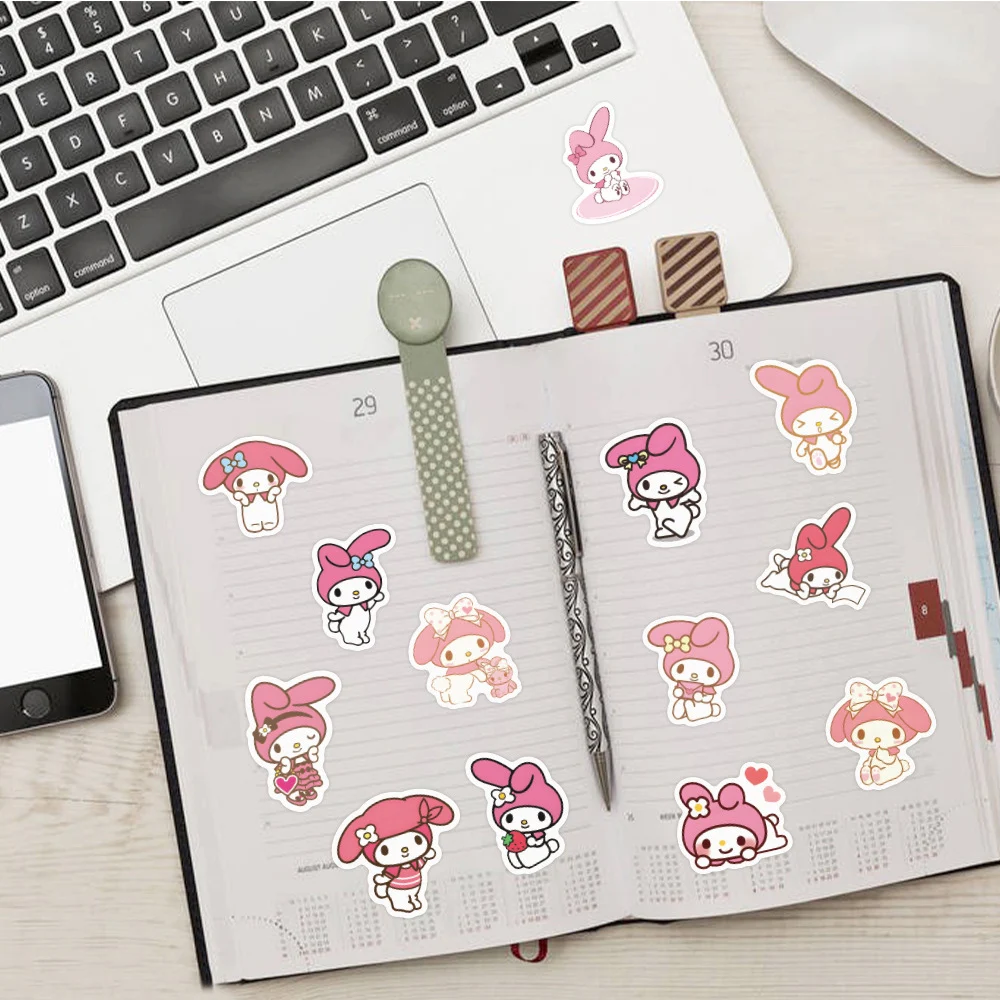 10/30/60 Stuks Schattige Sanrio Anime Mijn Melodie Stickers Kawaii Cartoon Kids Stickers Speelgoed Telefoon Briefpapier Koffer Grappige Graffiti Sticker