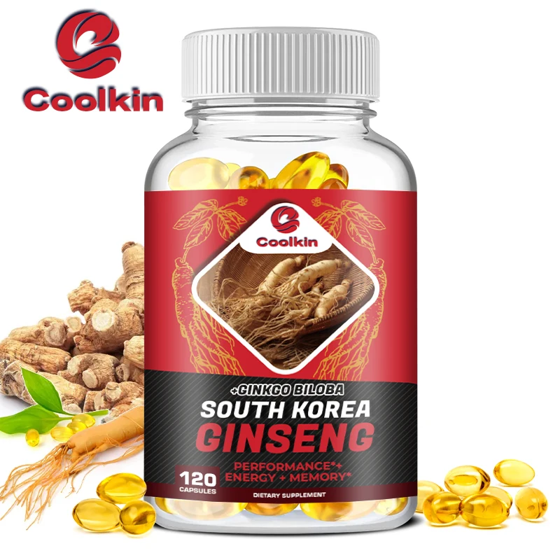 Energy Supplement - Korean Red Ginseng + Ginkgo Biloba To Enhance Physical Performance, Memory and Immune System