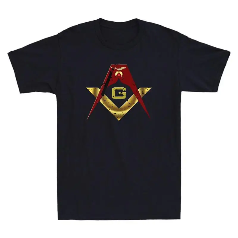 

Masonic Shriner Funny Logo Vintage Men's T Shirt Cotton