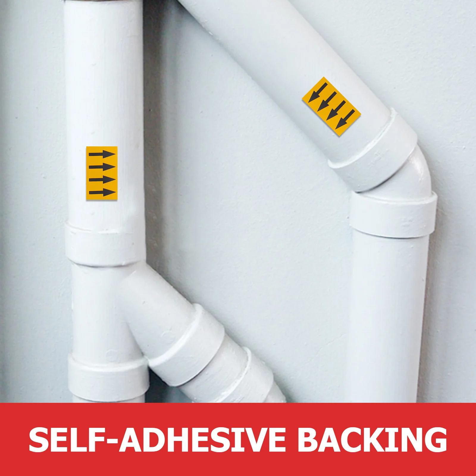 Industrial Pipeline Arrow Direction Stickers for Gas Power Fire Safety Sites Weather Resistant Fade Proof Easy Apply Flow