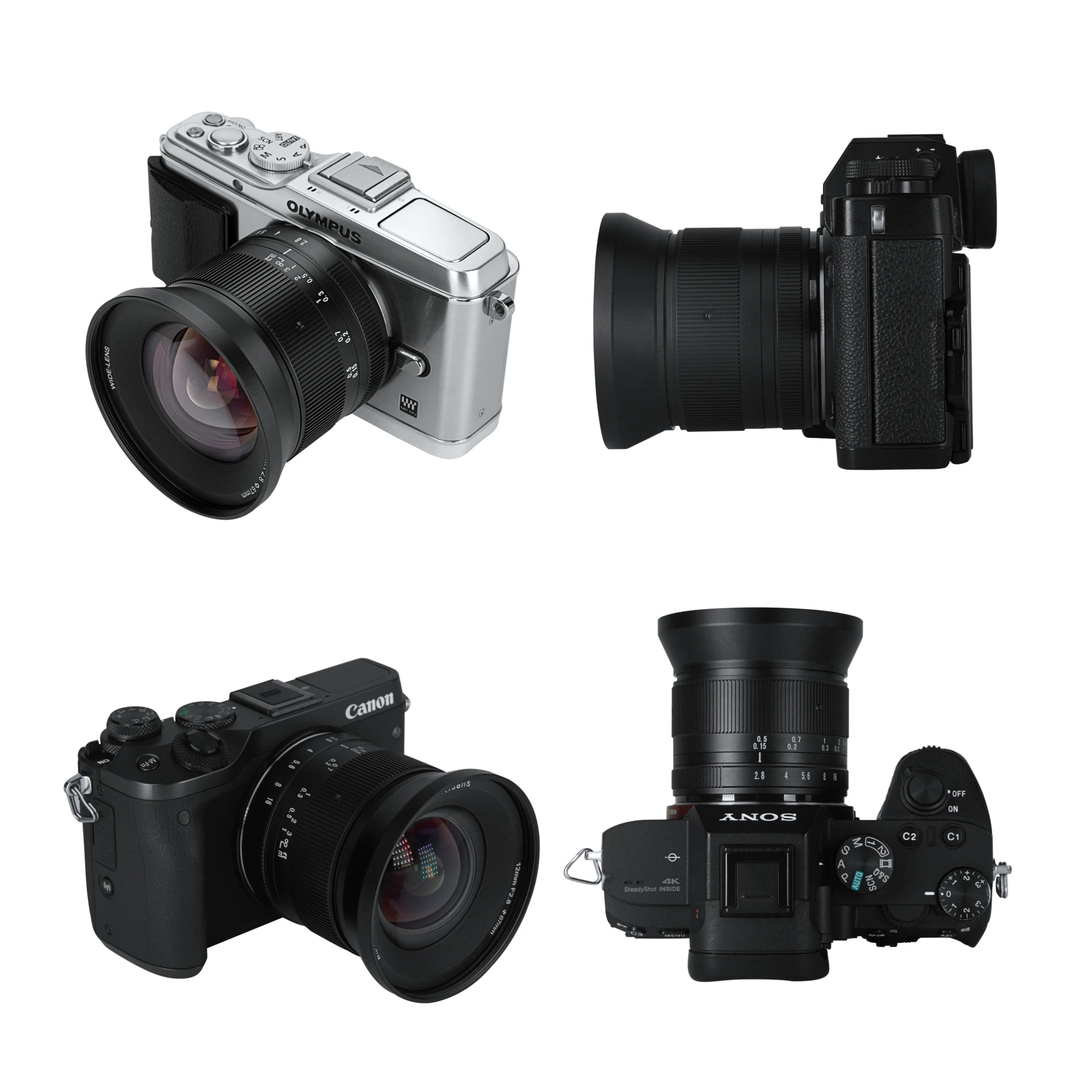 7 الشرفيين 12 مللي متر F2.8II MF الترا زاوية واسعة رئيس APS-C عدسة لسوني E فوجي XF كانون EOS-M/R أوليمبوس/باناسونيك مايكرو M4/3 نيكون Z