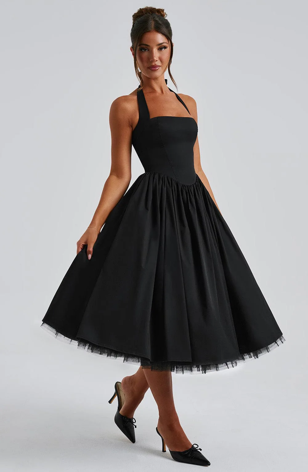 Elegante Schlinge, schlanke lange Kleider für Frauen, 2022, Sommermode, ärmellos, rückenfrei, A-Linie, Neckholder, Maxikleid, elegante Vestidos