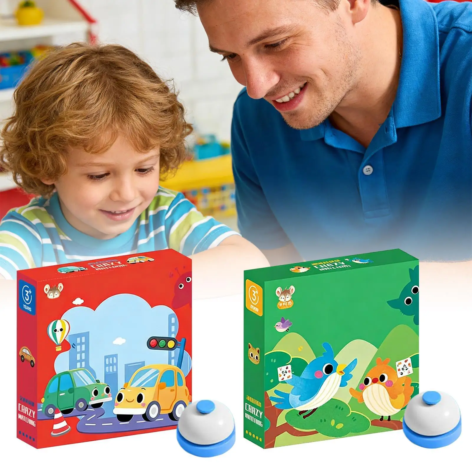 Children's Board Game Fun Bump Card Game Memory Training Matching Card Game Cognitive Enlightenment Concentration Education Toy