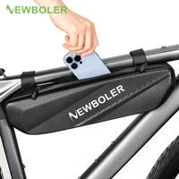 NEWBOLER-bolsas para bicicleta, bolsa para cuadro frontal de tubo superior, impermeable, triangular, resistente a la suciedad, accesorios para bicicleta